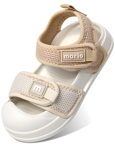 MK MATT KEELY Sandalen Jungen Mädchen Sommer Sandale Geschlossene Zehe Unisex Kinder Trekking Sandalen Outdoor Baby,Beige,EU 21(140mm)