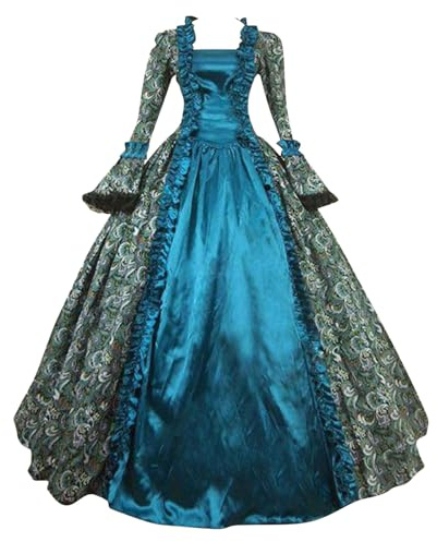 Mittelalter Kleidung Damen Renaissance Prinzessin Kleider Barock Rokoko Karneval Kostüm Elegant Abendkleider Cocktailkleid Party A-Linie Kleid Viktorianisches Königin Maxi Kleider