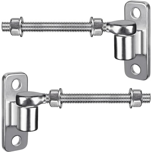 2 pernos en J de acero inoxidable de alta resistencia, bisagras de puerta fáciles de instalar, pernos ajustables para puerta y ventana