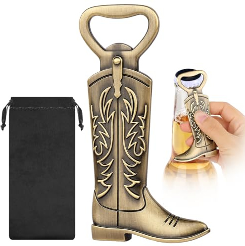 LKKCHER Décapsuleur pour homme, bottes de cowboy, décapsuleur, décoration de cowboy, cadeau d'anniversaire pour homme, papa, père, mari