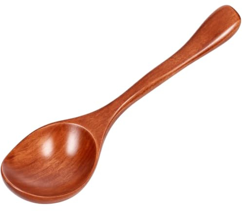 Wooden Spoons, Wood Soup Spoons Long Handle Wood Teaspoons Japanese Style Kitchen Utensil or Soup Cooking Mixing Stirrer