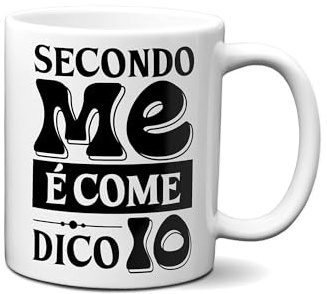 Fashion Graphic Tazza Ufficio Divertente - Secondo Me è come dico Io - Tazza Colazione per regalo Uomo e Regalo Donna - Regali Mamma - Regali Amica Speciale Compleanno - Gadget (Bianco)