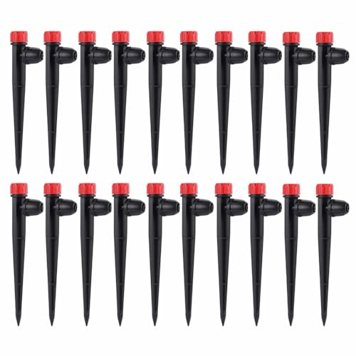 Arroseur d'irrigation monté au sol avec trous de sortie anti-obstruction, émetteur d'irrigation goutte à goutte pour arrosage à 360 degrés dans les jardins et les pelouses, dispositif d'irrigation