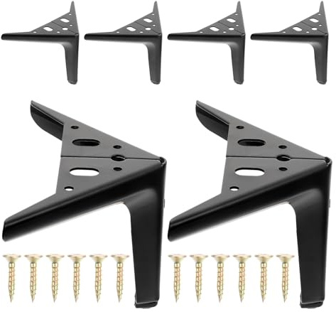 Holibanna Gambe Metalliche per Mobili Nero Opaco Supporti Resistenti per Poltrone Scrivanie e Armadi Sostituzione Facile per Piedini Mobili di Design Elegante e Robusto