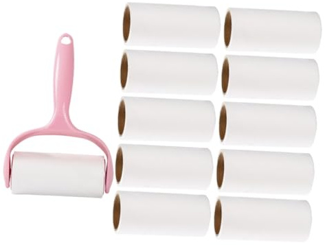 BESTonZON Pet Hair Remover Roller with Sticky Lint Brush and Replacement Rollers for Bedsheets Clothes Sofa Upholstery Use Hair and Fluff Remover for Pets and Household Cleaning