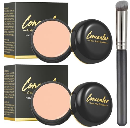 Concealer Wasserfest, Gesicht Concealer, Sommersprossen, Augenringe und Aknenarben Effektiv Abdeckt Lang Anhaltender Anti Unreinheiten, Geeignet für Alle Hauttypen (Natürlicher Hautton)