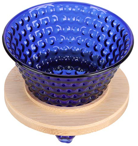 CHICIRIS Filtro Preciso per Caffettiera Riutilizzabile in Vetro con Gocciolatore per caffè Imbuto Bollitore per Barista in Ufficio a Casa 200 G/7,1 Once 1 Imbuto Adatto per gli Appassionati (BLUE)