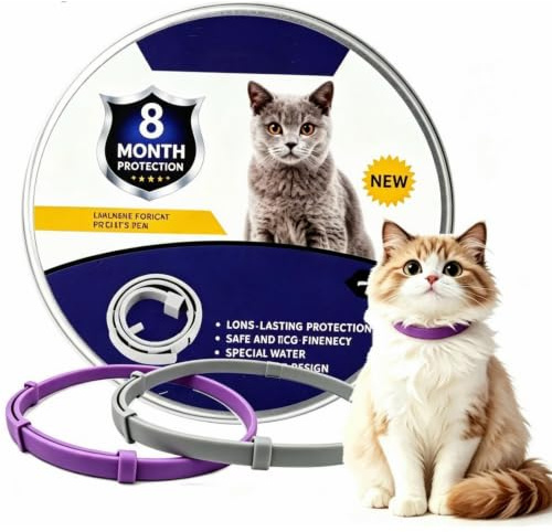 2 Pack Cat Collar for Pet Walking Playing at Home and Outdoors Daily Wear | 38cm Waterproof Collar for Cat & Small Dog, Adjustable Protective Collars for Park Garden Strolling Camping Hiking Outings