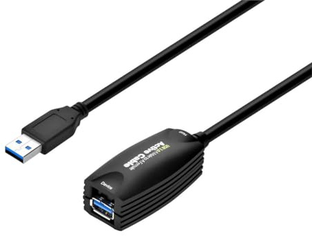Monoprice 5-meter USB 3.0 A Male to A Female Active Extension Cable, Black