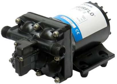Shurflo by Pentair Aqua King™ II Standard Fresh Water Pump - 12 VDC, 3.0 GPM | Marine FreshWater Diaphragm Pump, Self Priming, Sealed Switch, Ignition Protected, Thermally Protected, RV & Boat Plumbing