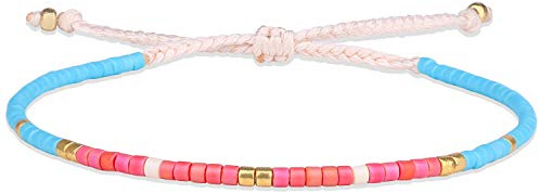 KELITCH Mode Perlenarmband Handgemachte Strang Freundschaftsarmbänder Damen Armreifen Schmuck