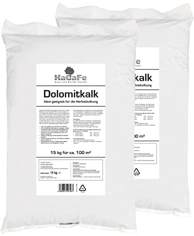HaGaFe Herbstrasenkalk Herbstkalk Herbst Kalk Rasenkalk Gartenkalk Dolomitkalk, 30kg (2x15kg)