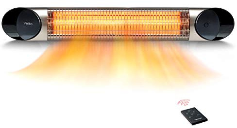 Veito Blade Infrared Heater 1500W Silver with Remote Control