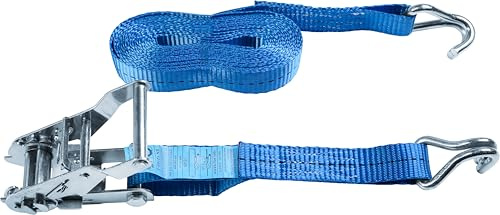 Connex Zurrgurt - Zweiteilig - 5 m x 25 mm - 1500 kg maximale Belastbarkeit - Mit Spannratsche & Spitzhaken - Aus Polyester / Spanngurt / Ladungssicherung / Ratschengurt / B34415 | 1500 kg maximale Belastbarkeit – Aus Polyester – Spanngurt – Ladungssicherung – Ratschengurt – 5 m x 25 mm