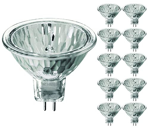 (Pack Of 10) 20MR11/FL - FTD-20 Watt - Flood- 12V - MR11 - GU4 2-Pin Base - Light Bulb With Lens - 20W MR11