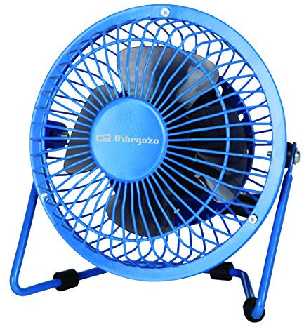 Orbegozo PW 1020 - Mini ventilador USB de sobremesa, silencioso, 8 W, azul