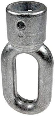 Stahl Markisenöse Kurbelöse, 12 mm Bohrung, Oval aus Zinkdruckguss, Grau, Modern, Inkl. Spannstift, Für alle gängigen Markisenkurbeln mit Fleischerhaken geeignet