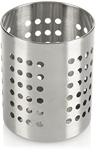 com-four® Cestello scolaposate - portautensili da cucina - cestello portaposate - porta posate in acciaio - scola posate (color argento)