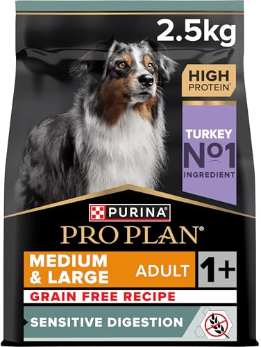 PRO PLAN Chien Sans Céréales Medium&Large Adult Sensitive Digestion Dinde 2,5kg