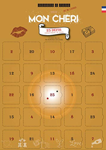 Calendrier Mon Chéri sexy pour Amoureux | 25 Défis Illustrés pour Pimenter votre Couple | Cadeau Original Toute l’Année | À Offrir Avant ou Après Noël ou Saint-Valentin