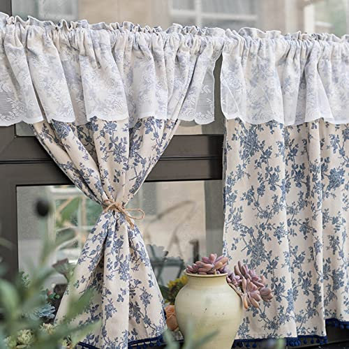V3VOGUE Landhausstil Scheibengardinen Türvorhänge Spitze Gardinen, 1 Stück, Lichtfilterung, Sichtschutz, Trennwand Und Dekorativ, Für Küchen Esszimmer Badezimmer Klein Fenster Gardinenschals