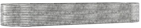 vidaXL Garden Raised Bed Silver 447x140x68 cm Galvanised Steel