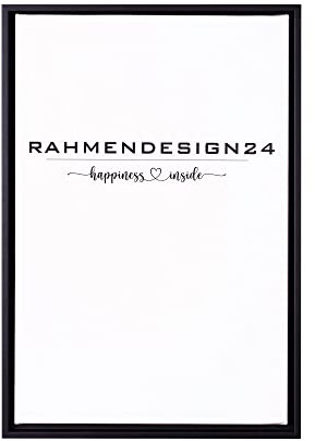 Rahmendesign24 Schattenfugenrahmen Oslo für Keilrahmenbilder und Leinwände 50x70 Schwarz (matt) Schattenfuge