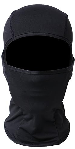 Azarxis Cagoule thermique en polaire pour enfants,Chaude,Coupe-vent,Couvre-visage,Réglable,Pour garçons et filles,Pour cyclisme, ski, patinage, snowboard, randonnée, B,Noir., taille unique
