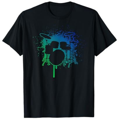 Schlagzeug Schlagzeuger Kinder Drummer Mädchen Jungen T-Shirt