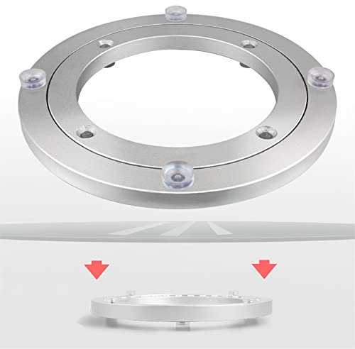 ESOYAWE Högpresterande aluminiumlegering Lazy Susan skivskiva, 5 tum ~ 40 tum 360° slät roterande krans, kullager roterbart för matbord TV skärm kalejdoskop bordsskiva servering