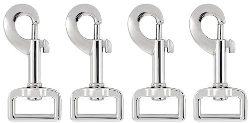 Aweisile Mosquetón con Articulación Giratoria 4 Piezas Giratorio Gatillo Gancho de Seguridad de Ojo Gancho con Articulación Giratoria Giratorio Gancho de Clip para Correa de Perro