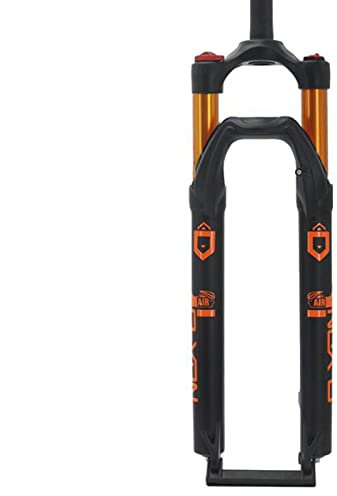 ZECHAO MTB Fahrrad Luft Vorderrad Gabel,120mm Federweg Aluminiumlegierung 9mm Schnellspanner 27.5/29 Fahrrad Stoßdämpfer Gabeln Fahrrad Federgabel (Color : Black-Gold, Size : 27.5inch)