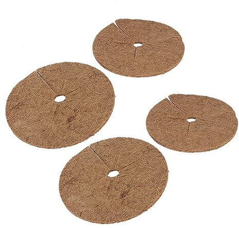 Kisangel Kokosfaser Pflanzenring Matte Garten Kontrolldeckel 25cm Naturfaser Pflanzenschutz Ring Mulchscheibe Für Topfpflanzen Und Gartenbereich