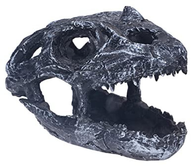 DOITOOL 1 Stück Aquarium Schädel Ornament Aus Langlebigem Resin Kleines Dekoratives Prähistorisches Schädel-Design Für Fischbecken-deko Schwarz Präzise Handarbeit Aquarium Zubehör Für