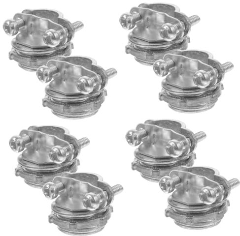 OSALADI 4sets 1/2 Inch Nm Cable Connector Zinc Alloy Cable Clamp Squeeze Connector for Electrical Conduit 2pcs*4