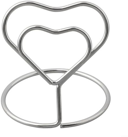 Kleiner und eleganter Tischkartenhalter, perfekt für Lebensmittelschilder, Geburtstagsparty, Stahlmaterial, Silber/Gold/Roségold (Silber)