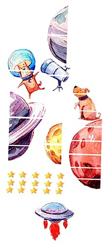 BESTonZON Raum Muster Gitarre Griffbrett Aufkleber Dünne Gitarrenaufkleber Abnehmbare Griffbretteinlage Für Akustik Und Balladengitarren Farbiger Gitarrenzubehör Sticker