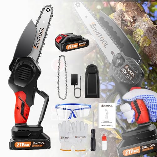 Mini tronçonneuse à main, électrique, 700 W, avec batterie de 1500 mAh, portable, pour couper les arbres, les branches, la planche