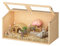 LeFluffy Wooden Hamster Cages, Large Hamster Cage for Syrian Hamsters, Transparent Small Animals Cage with Acrylic Window and Openable Top for Chinchilla, Gerbil (80 x 41 x 40 cm)