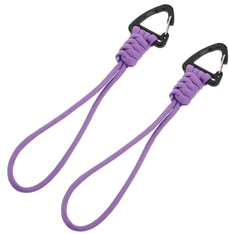 Happyyami 2pcs Paracord Keychain Carabiner Lost Rope Triangle Buckle Outdoor Survival Gear Backpack Keychain Hiking Lanyard