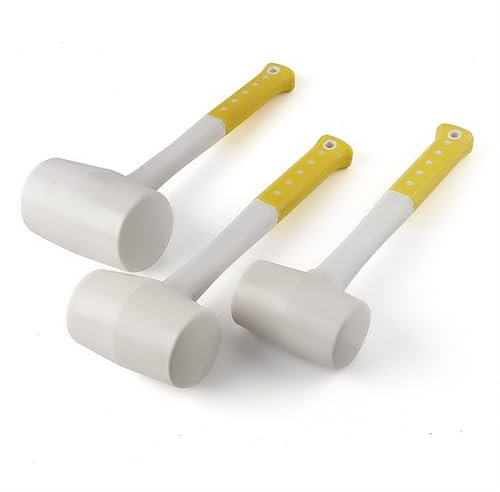 1Pc Rubber Mallet Mallet Hammer Rubber Hammer Double-Faced Mallet Heavy Duty Rubber Hammer Solid Rubber Mallet Multi-Purpose Mallet for Tiling, Woodworking, DIY (55mm Diameter)