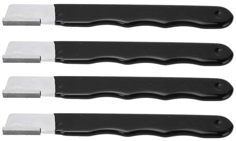 Affûteur D'outils de Jardin, Affûteur de Coupe à Poignée en Caoutchouc PVC avec Conception Antidérapante et Couvercle pour Cisailles à Tailler, Axes Machettes 4 Pièces (Noir mat)