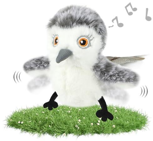 Nepfaivy Interaktives Katzenspielzeug Vogel Elektrisch mit Katzenminze | Automatisches Katzenspielzeug zur Selbstbeschäftigung, Intelligenz Aufladbares Katzen Spielzeug für Katzen zum Spielen Treten
