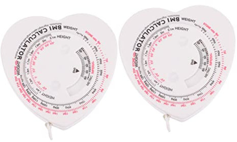 Ruban de Mesure Imc Corporel Cœur 1, 5m, Lot de 2 Pièces