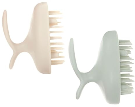 Ipetboom Kopfhautmassagebürste 2 Stück-pack Shampoobürste zum Reinigen von Haar und Kopfhaut Kleine Duschbürste aus Hips und Tpe Leicht Zufällige Farbe