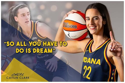 Caitlin Clark Motivational Poster Quote Inspirational Quotes Classroom Posters Books Documentary Basketball Pro Legend Kaitlyn Merch WNBA Indiana Fever Jersey Apparel Iowa Star Athlete Autograph P161