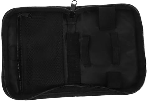 Organizador Portátil para Compartimentos Múltiples Negro | Poliéster Ligero, Diseño Compacto y Protección contra Golpes, Uso Diario en Casa para Monitor y Medidor