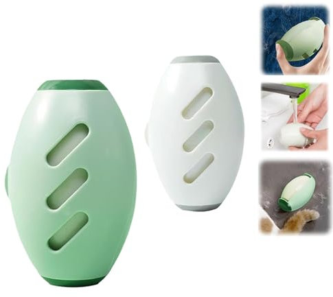 Huiyuenuo 2 Stück Waschbarer tragbarer Aufkleber, Tierhaarentferner Fusselrolle,Waschbare klebrige Gel Fusselrolle Ball für Haustier Haar,Reusable Lint Roller für Kleidung, Reisen, Haus