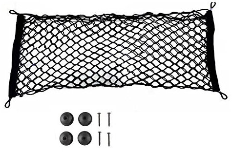 Rete Portaoggetti Auto,Rete Sicurezza per Bagagli Auto universale 100 cm x 38 cm Storage stoccaggio elastico maglia net bag bagaglio porta bagagli tasca adesivi tronco organizzatore