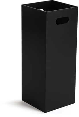 Versa Paragüero Negro Basic, Estilo Minimalista, 53x21x21 cm, Madera MDF, Negro